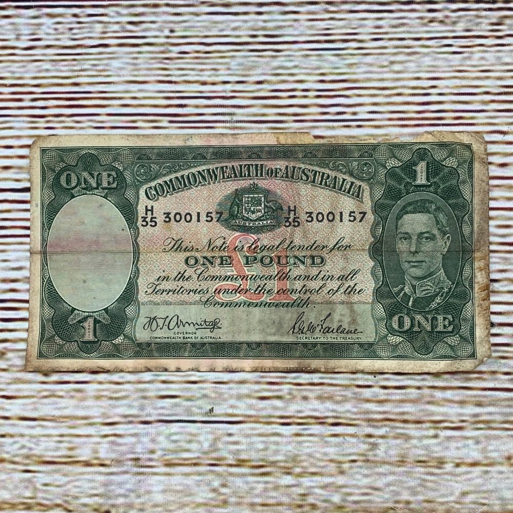 Australia One‎ Pound Note Commonwealth of Australia Currency Money